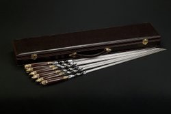 Подарочный набор шампуров в кейсе "Звери каменные"