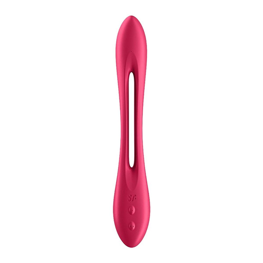 Красный многофункциональный вибратор для пар Satisfyer Elastic Joy по  выгодной цене в интернет-магазине Секс-шоп