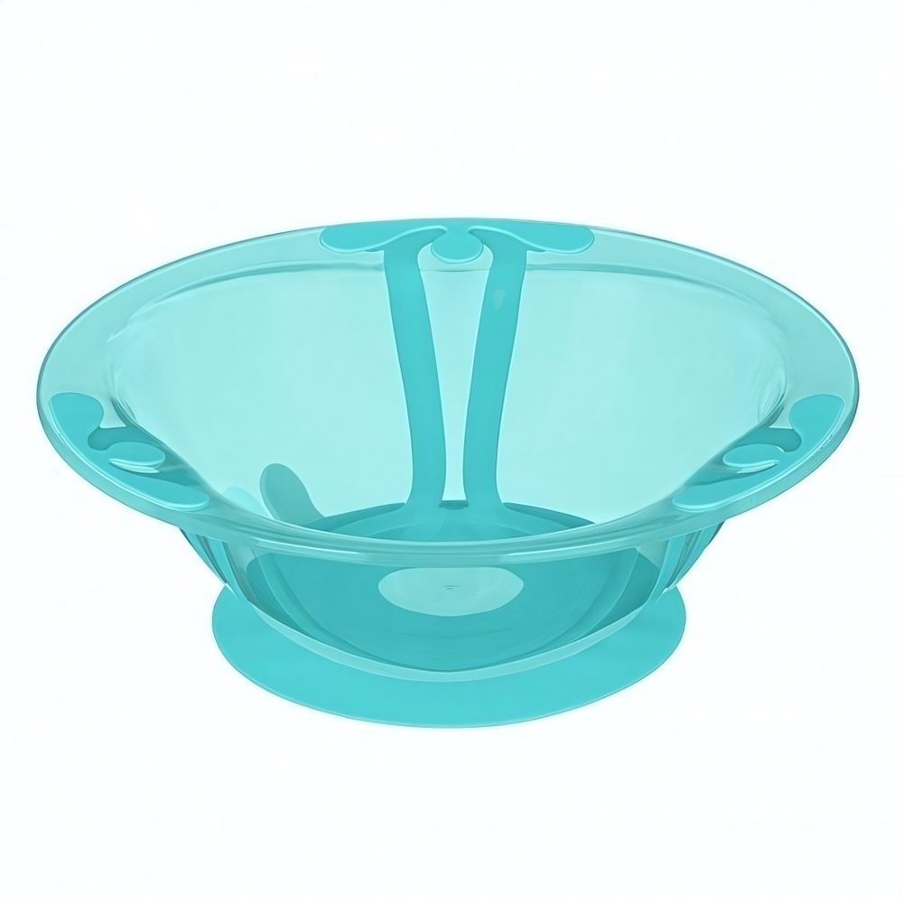 Тарелка детская глубокая на присосе 300мл (зеленый)