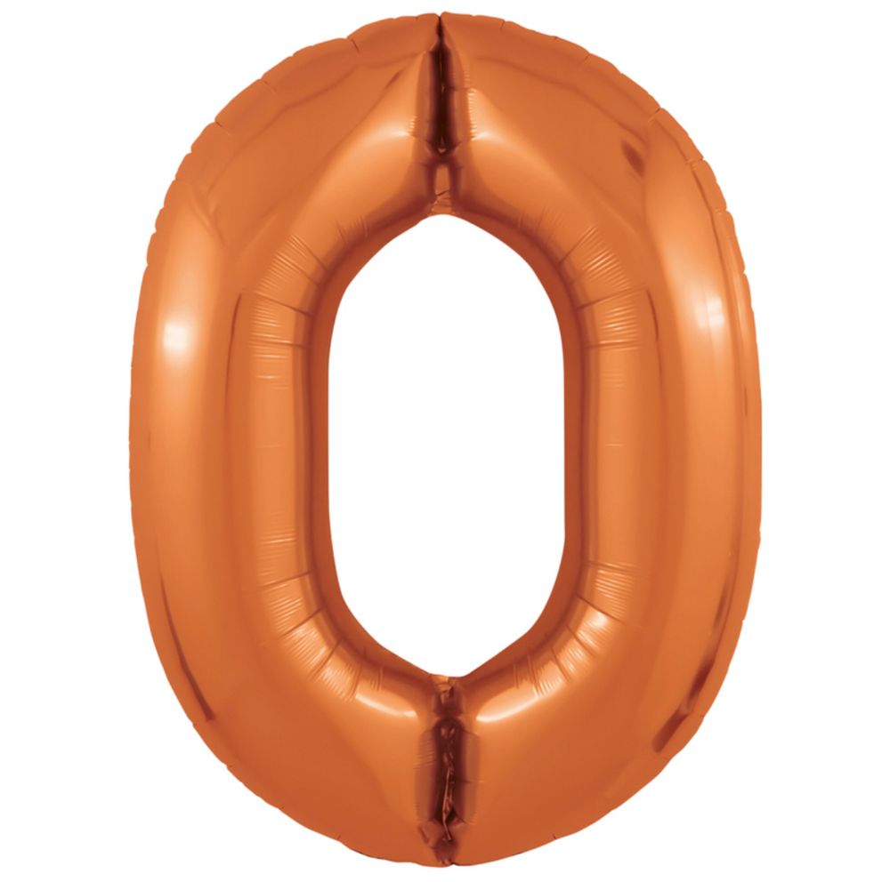 Agura Шар 40'' / 102 см "Цифра 0" Slim Папайя (БГ-60) 