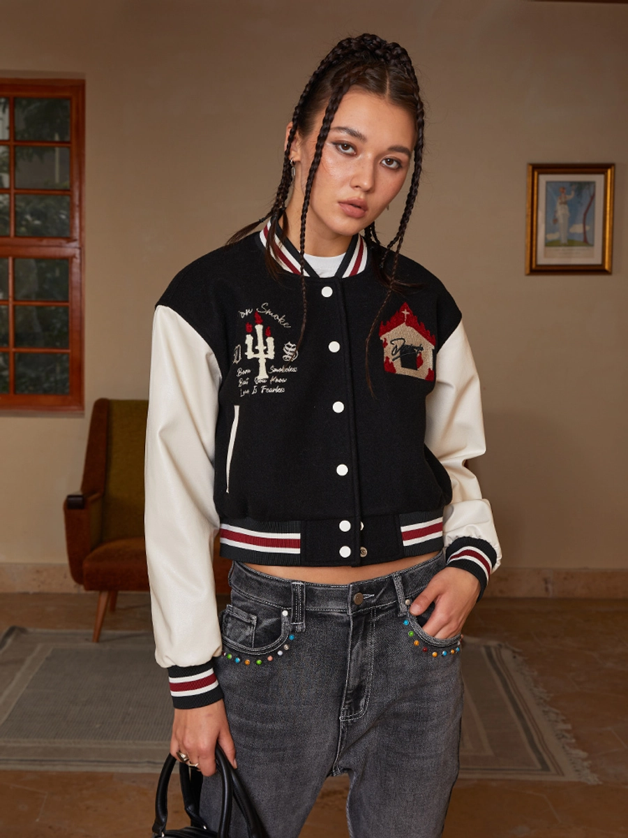 Женский бомбер DONSMOKE "Church Logo" Women Varsity Jacket