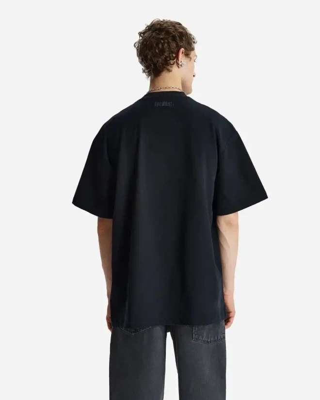 Футболка оверсайз из хлопка черная