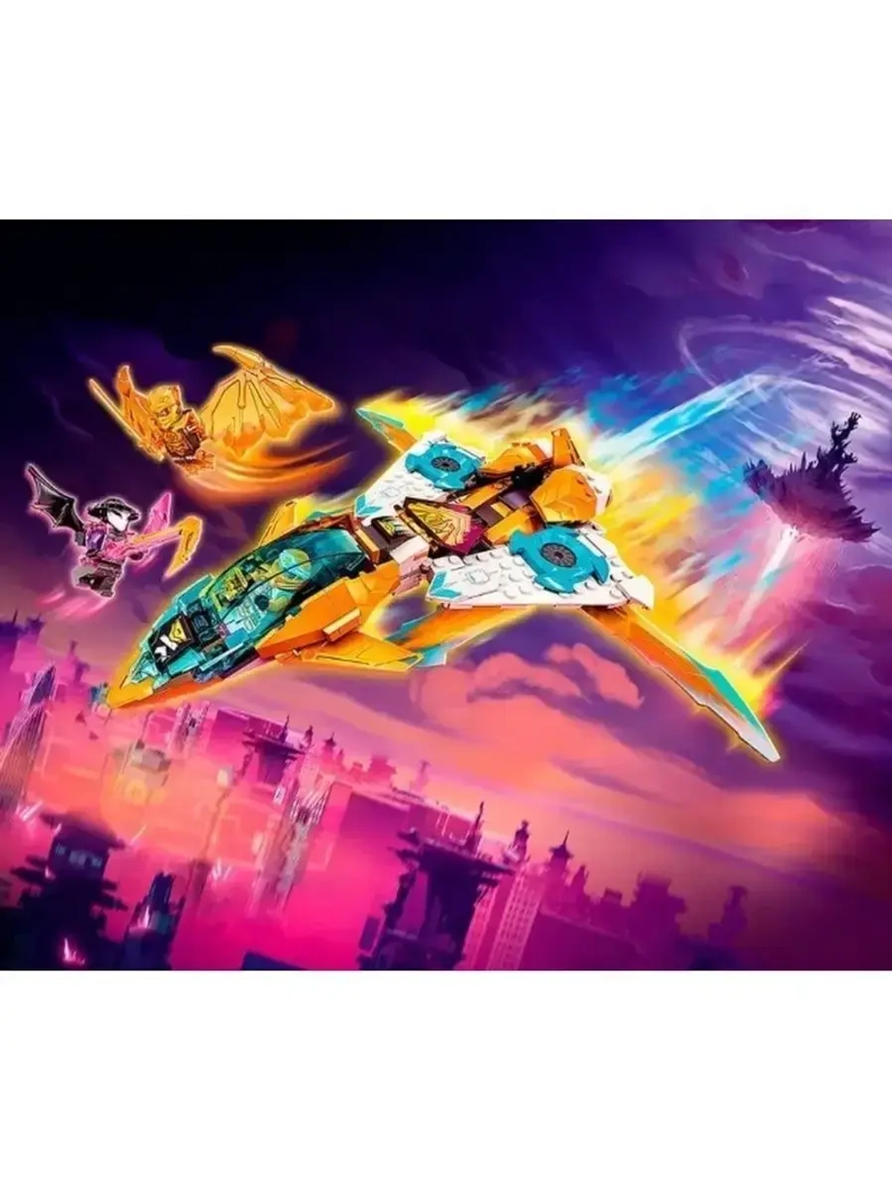 Конструктор Ниндзя Реактивный самолёт Зейна 293 детали 60099