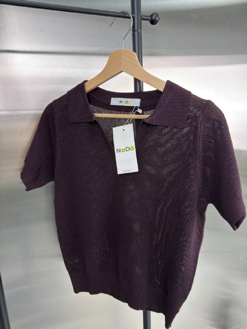 Футболка-поло женская артикул 9610 цвет "сливовый"