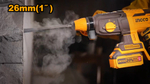 Аккумуляторный бесщеточный перфоратор SDS-Plus INGCO CRHLI202682 INDUSTRIAL 20 В 2.5 Дж 2x4 Ач