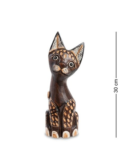 99-295 Статуэтка «Кошка» 30 см (албезия, о.Бали)