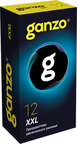 Презервативы GANZO XXL, латекс, 18 см, 12 шт