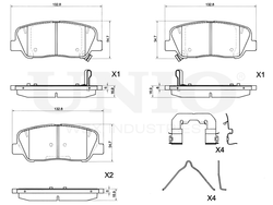 Колодки тормозные диск. передние UNIO BRP-20026