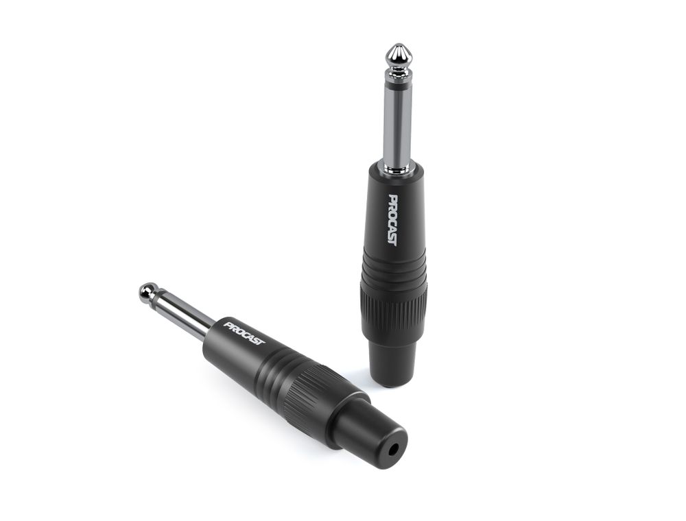 PROCAST cable TR-6.3/6/M/M Разъем TR Jack 6,3mm (male), MONO/UNBALANCE, черный