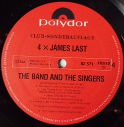 Винтажная виниловая пластинка LP 4 X James Last Джеймс Ласт (Germany 1974) El Condor Pasa