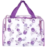 Косметичка прозрачная «Adventure - Peas», яблочки, цвет сиреневый, 16*23*9см