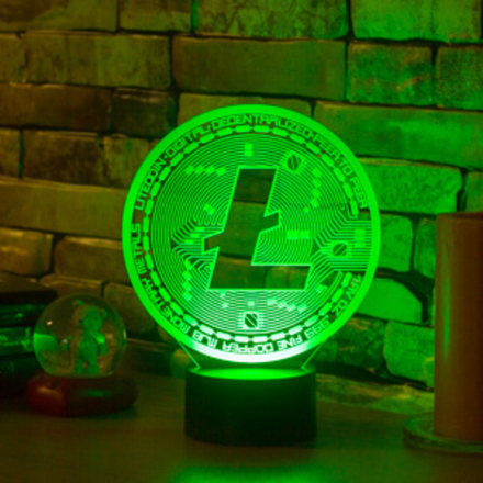 3Д-светильник "LiteCoin" (Лайткоин)