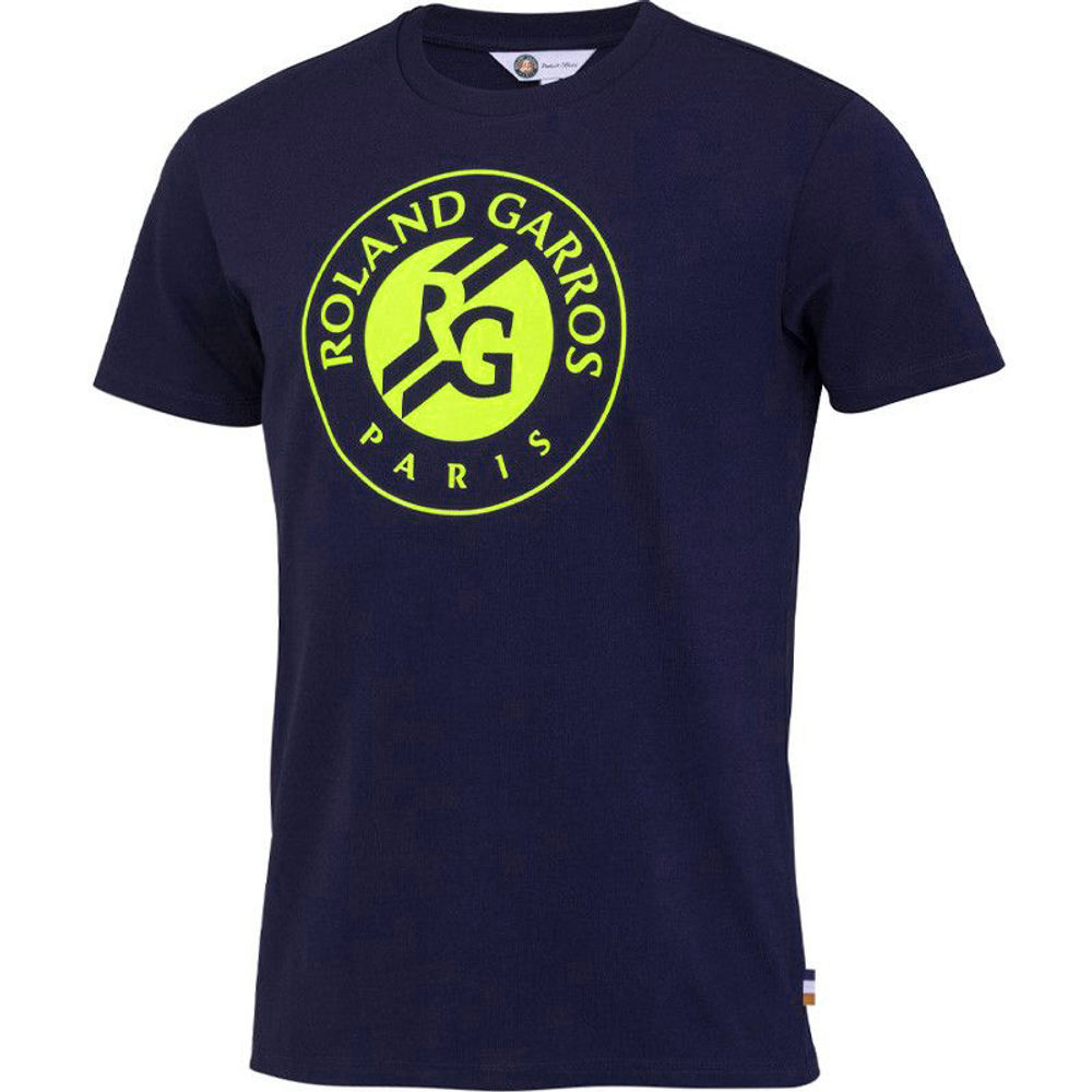 Мужская теннисная футболка Roland Garros Big Logo - navy
