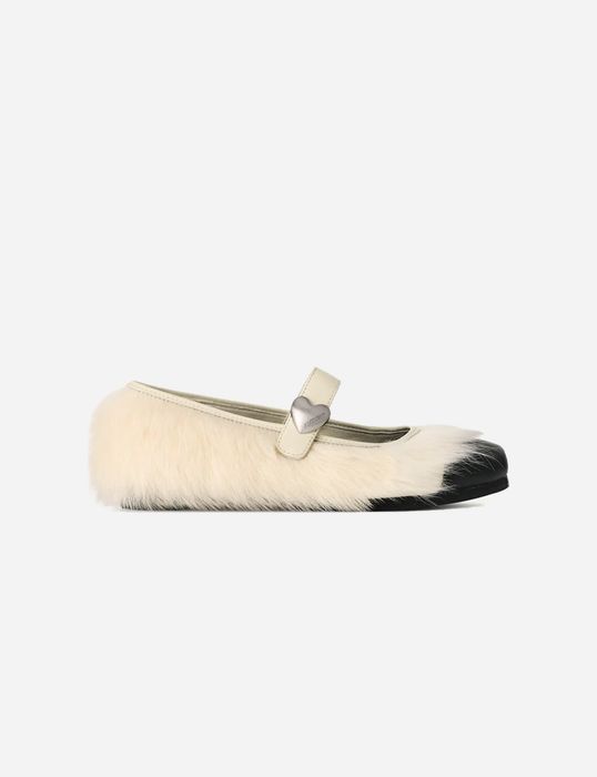 AMBUSH x UGG Mary Jane White Fur