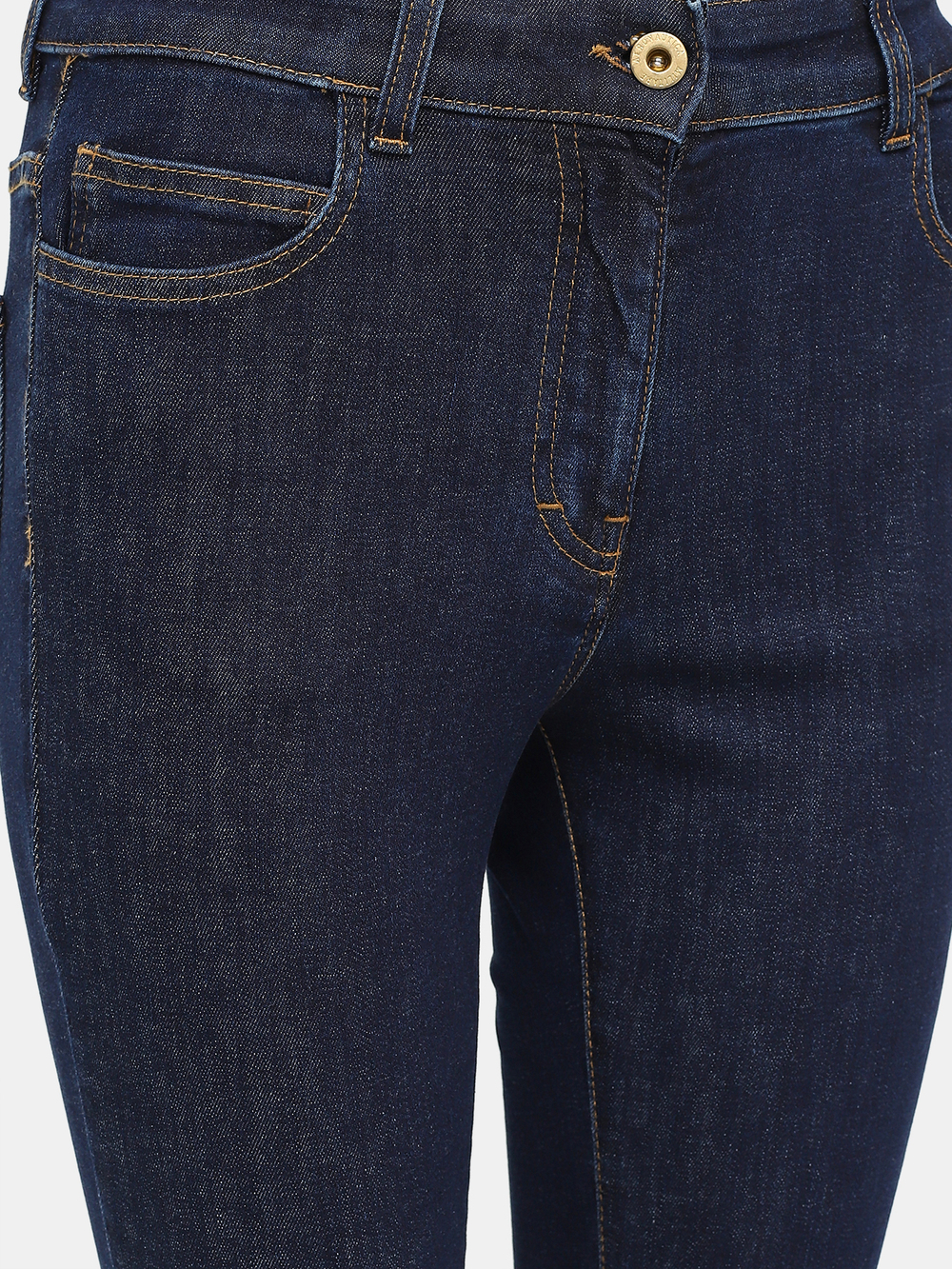 Джинсы жен. AERONAUTICA 185 темно-синий KISS красным