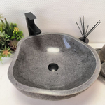 Раковина из речного камня RS-63483 (47*46*16) 0122