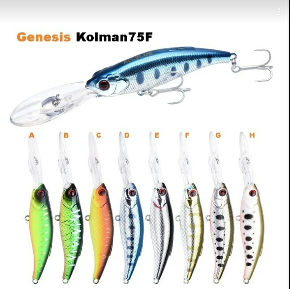 Воблер Genesis Kolman 75F, MINNOW (75mm, 12g)