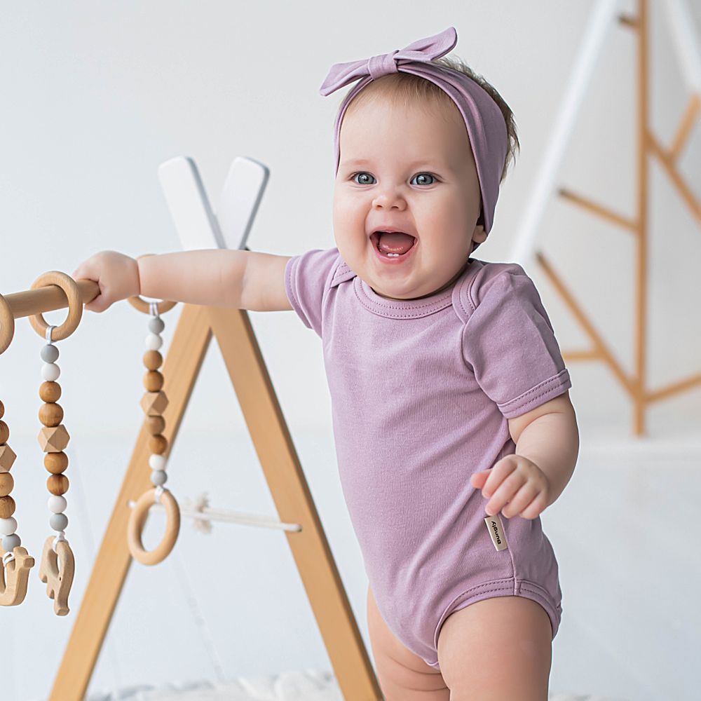 Боди с коротким рукавом "Вереск" 0+