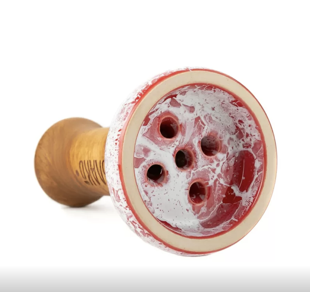 Cybuch Oblako CZARNY GLAZE TOP Czerwony Marmur