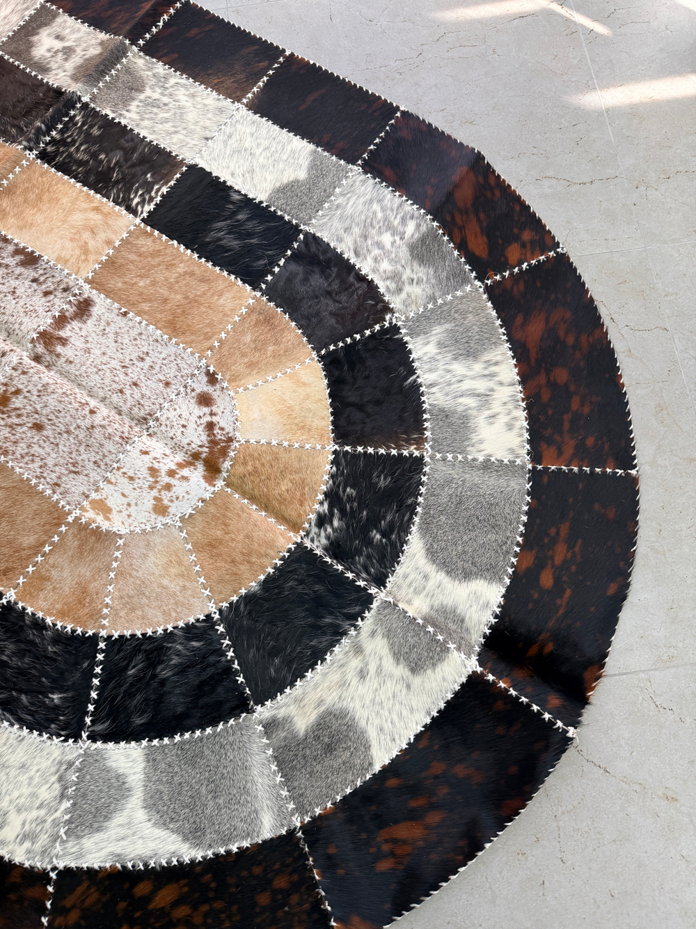 Ковер овальный натуральный Телячья шкура , 240х140