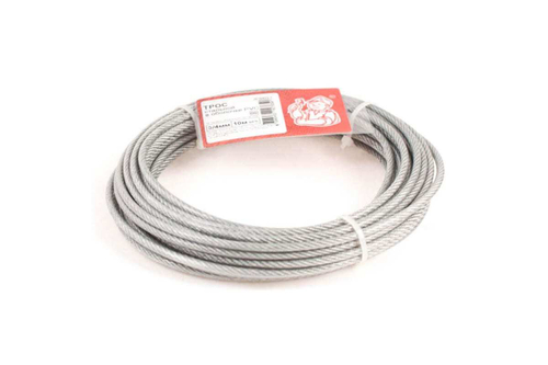 ТРОС СТРОЙБАТ СТАЛЬНОЙ В ОБОЛОЧКЕ PVC 3/4ММ 10М