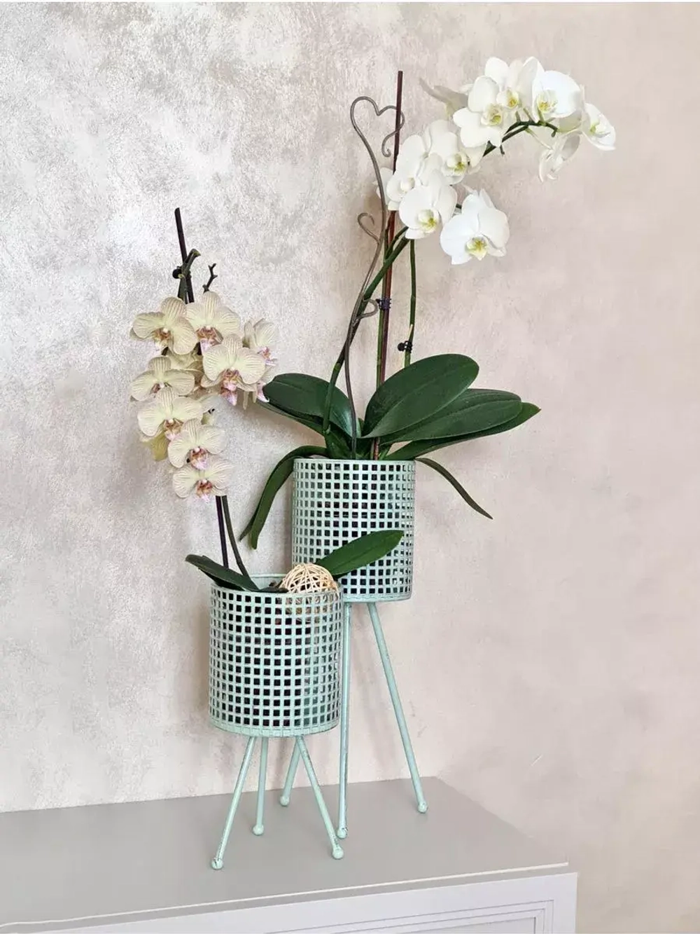 Кашпо металлическое на ножках 45,5*21,5см