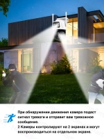 Камера видеонаблюдения уличная для дома Wi-Fi 64ГБ 3м