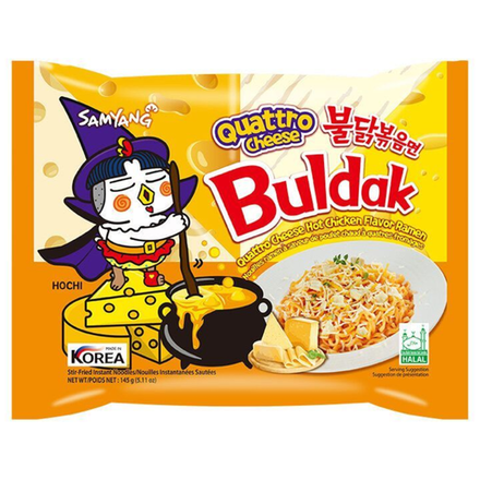 Лапша Buldak Quattro Cheese 145 гр
