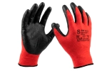 Перчатки нейлоновые с латексным обливом Samtools красно-черные (р. 9)