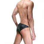 Мужские трусы-слипы с металлическим декором (Размер: L-XL) (Цвет: черный)