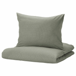 Комплект постельного белья IKEA AKERFIBBLA (ОКЕРФИББЛА), Двуспальный, Хари в клетку, 240x220, 50x80 см