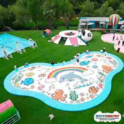 Надувная подушка на платформе «Сказка моря» 21×16,5×2 м