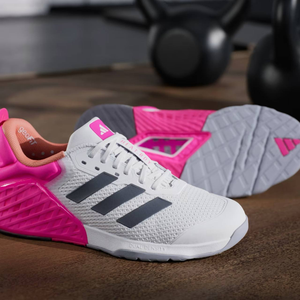 Кроссовки женские Adidas Dropset 3 (Розово-Белые)