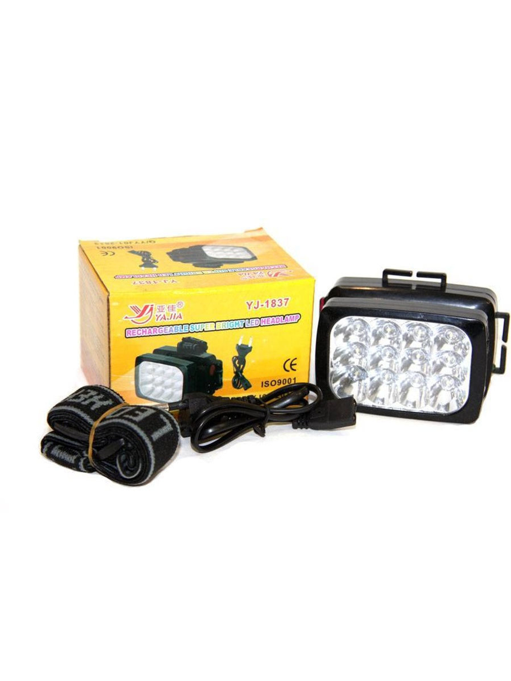 Фонарь налобный аккумуляторный 1837 со встроенной АКБ