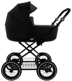 Детская коляска Roan Bass Next Classic Кожа d12 2 в 1 RCL300/1 Black
