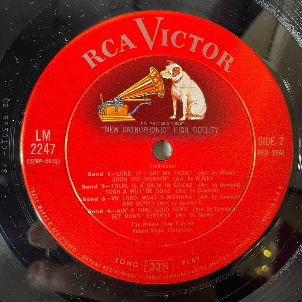 Винтажная виниловая пластинка LP The Robert Shaw Chorale Хорал Роберта Шоу, Deep River And Other Spirituals (USA 1966)