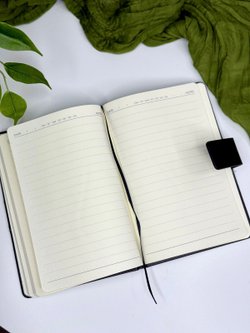 Блокнот А5 линейка 120л на магните серый (0586-2)