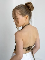 Летний топ для девочки на завязках