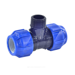 Тройник компрессионный ПЭ Дн 20х1/2"х20 НР Ру16 VALFEX 1210022001220