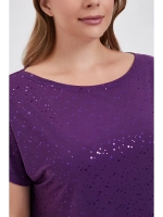 Блузка с пайетками короткий рукав
