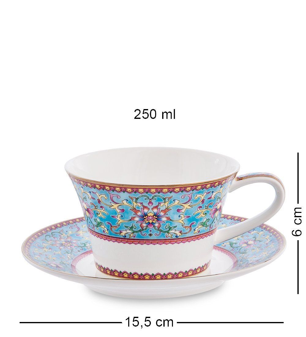Pavone JK-172 Чайный сервиз 15 пр. на 6 перс. «Арабески» (Arabesca Blue  )