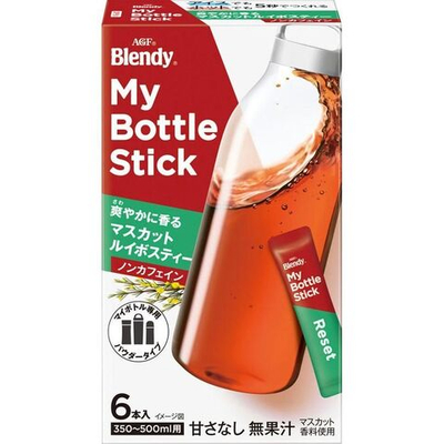Напиток чайный AGF Blendy My Bottle Stick растворимый, ройбуш, с белым мускатным виноградом, 6x3,2 г