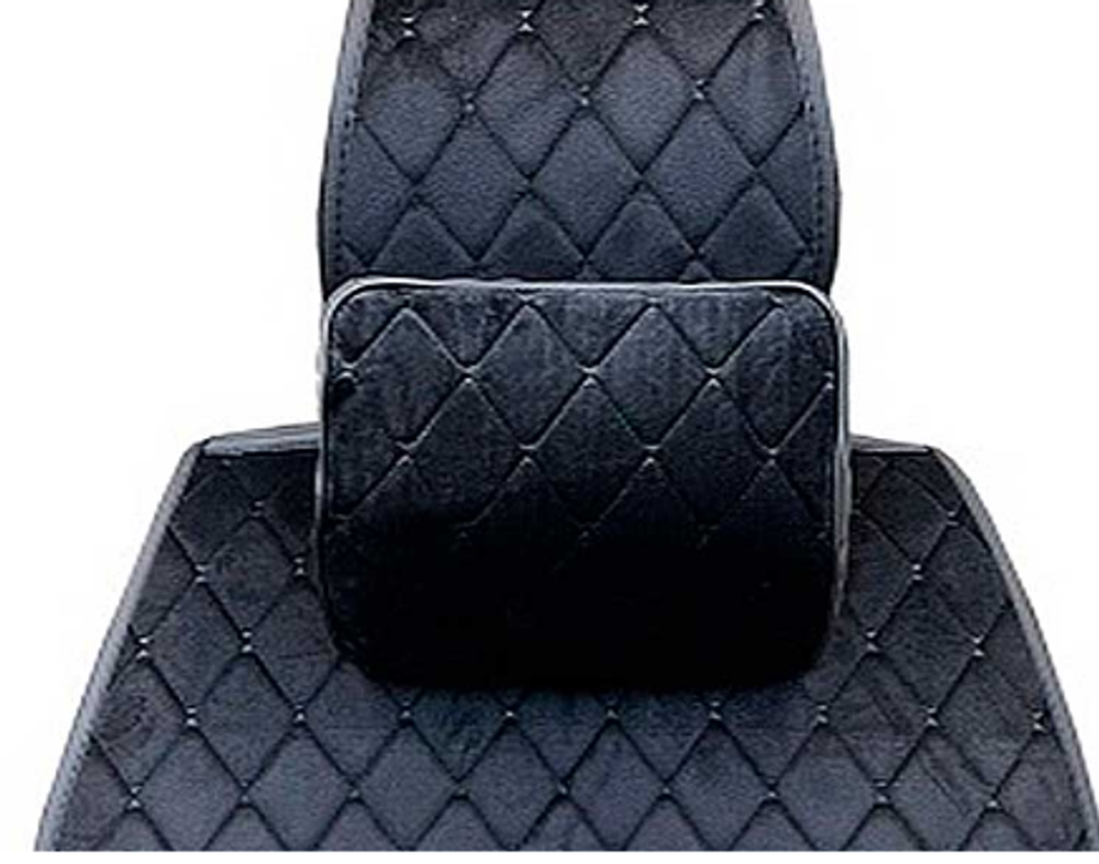 Подушка на подголовник Coolpart - MAXIMAL (1шт) - JJ-52-BLBL черный/ шов черный велюр