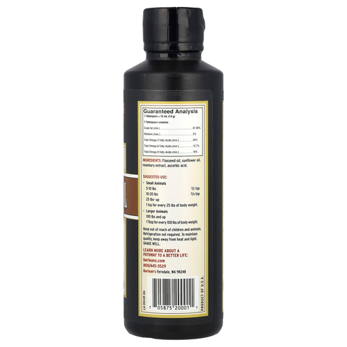 Barlean's, Pet Essentials, льняное масло для животных, 355 мл (12 жидк. унций)