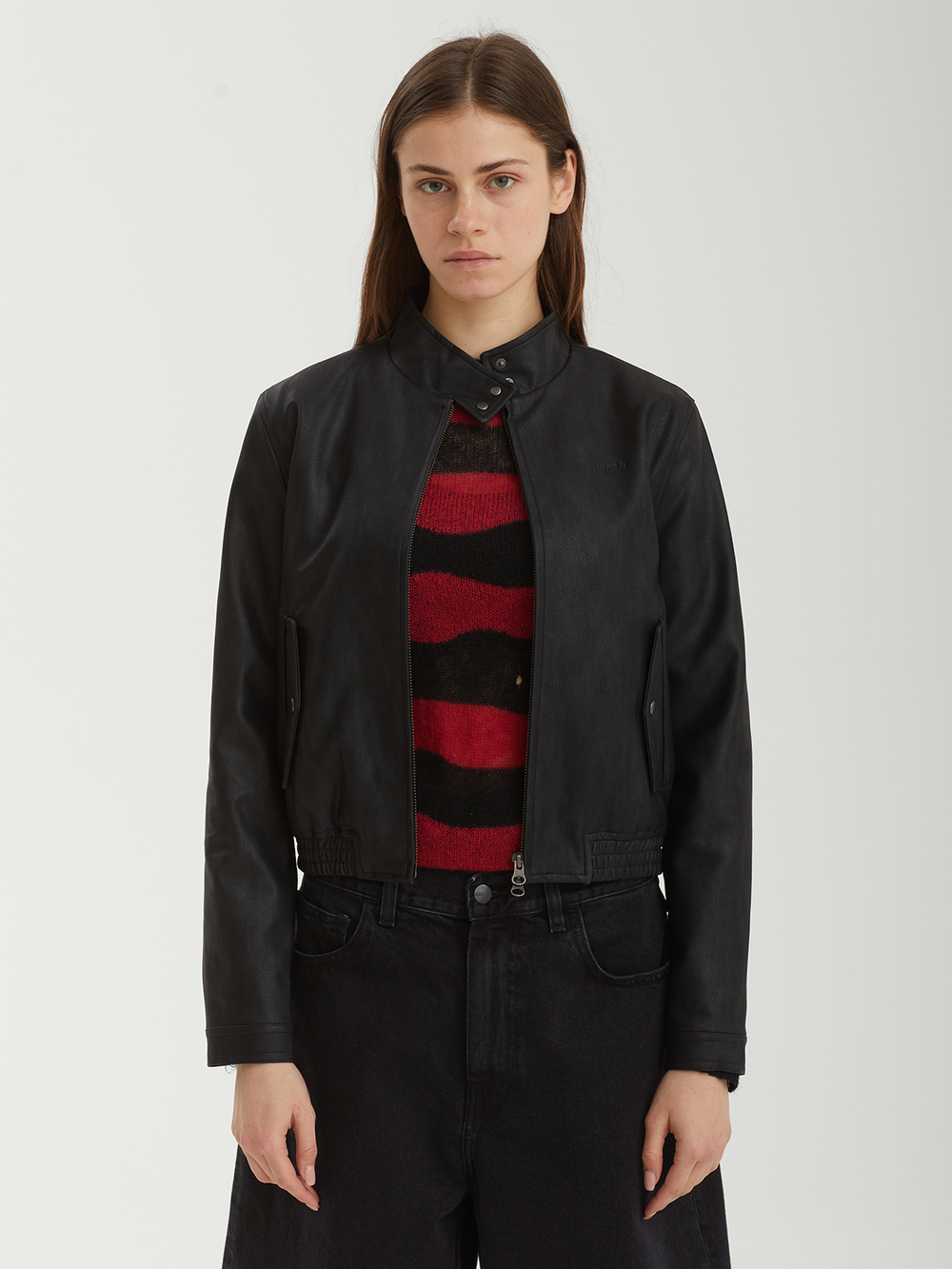 Женская Куртка Vintage Washing Leather Bomber