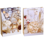 Пакет подарочный «Новогодние украшения» 41.5*32*12 см, микс