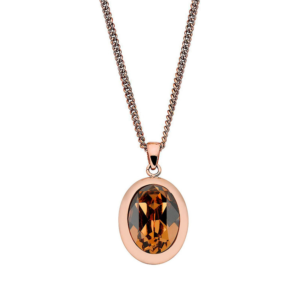 Колье Qudo Tivola Light Smoked Topaz 404559.1 BR/RG