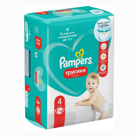 Трусики-подгузники PAMPERS Pants 4 9-14кг №16