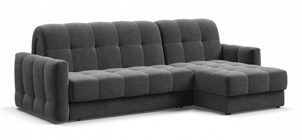 Угловой диван Босс Слип 160 Велюр Монолит серый