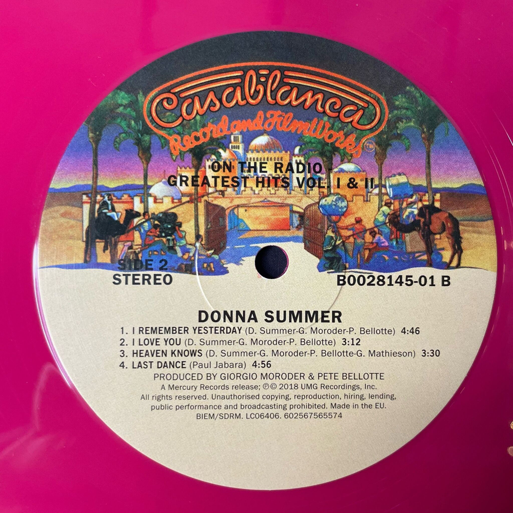 Виниловая пластинка LP Donna Summer On The Radio Greatest Hits Vol. I and II (EU 2018) (Розовый и Фиолетовый Винил)